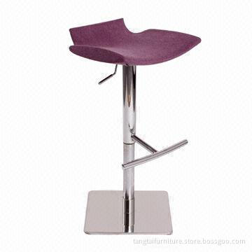 Backless Stool, Made of PU/Fabric and Chrome Frame, ODM/OEM Services Welcomed